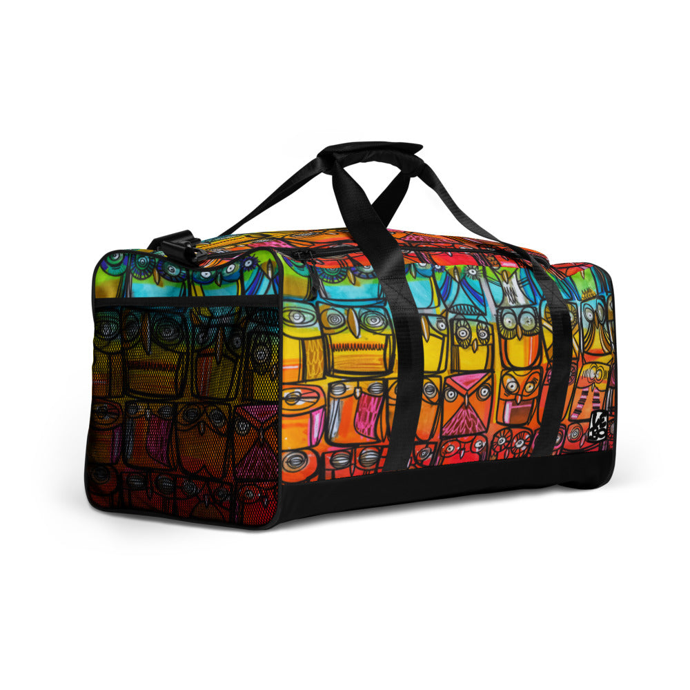 A Parliament of Rainbow Owls - Lebo Duffle Bag